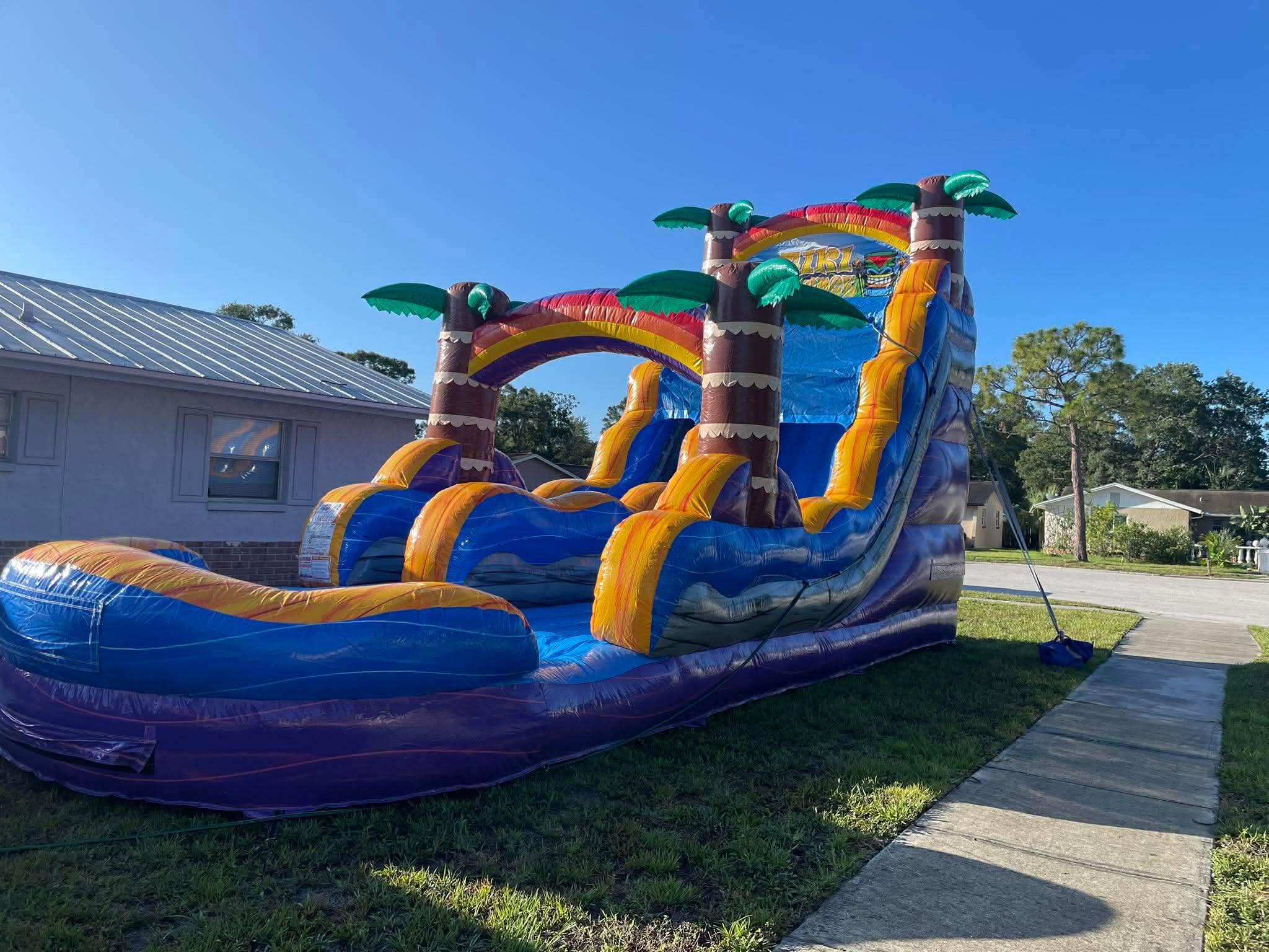 18ft Tiki Plunge single lane waterslide